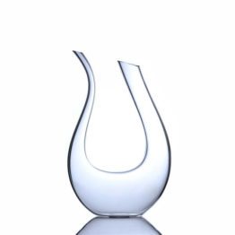 wine decanter factory handmade crystal wine decanter U shape