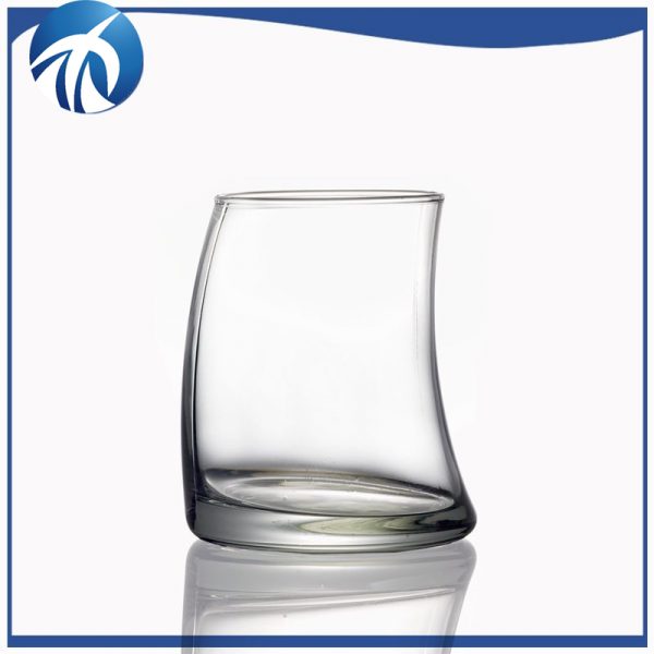 400ml curved body custom shape whiskey glass bar banquet restaurant glass cup