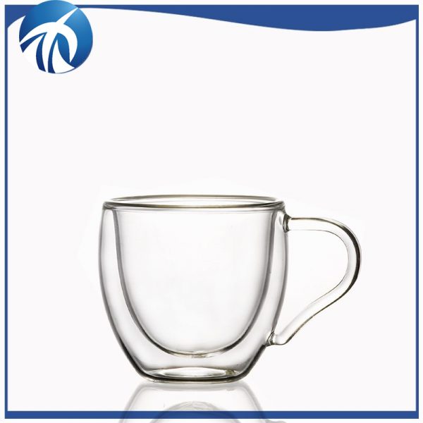 High-borosilicate double-layer coffee cup with heat-resistant glass coffee glass