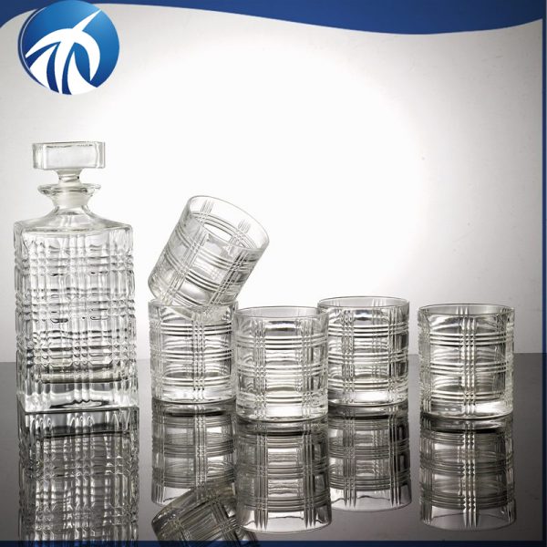 High-grade Europe 7 sets of crystal wine whiskey glass vodka bottle glass set