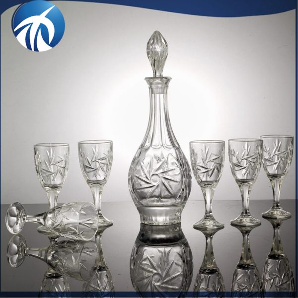 Business gifts crystal glass brightness white liquor glass set