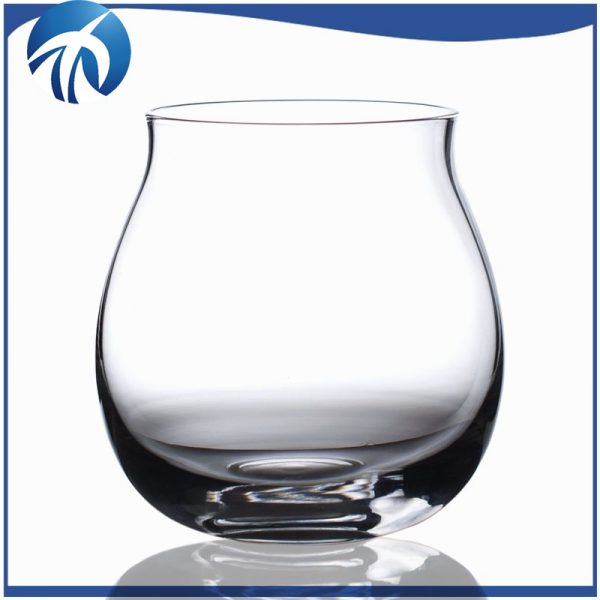 Unique design glass round shape whisky glass manufacturer