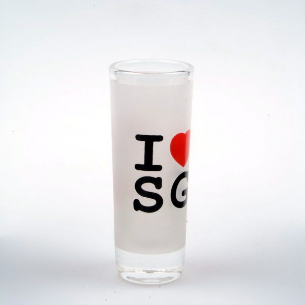 cheap thin heavy bottom custom frosty bar shot glasses