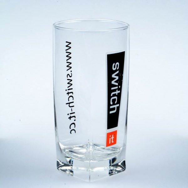 clear heavy based machine blown custom wholesale glass cup