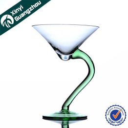 120ml small cheap bulk decorated color stem martini glasses