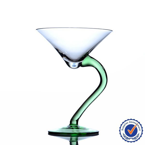 120ml small cheap bulk decorated color stem martini glasses