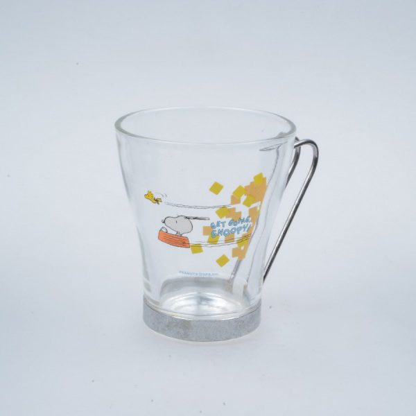 250ml custom design espresso / milk / tea glass cups with metal handle