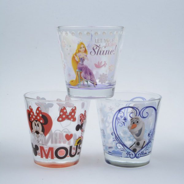 wide mouth promotional glassware print logo glass cup for beverage